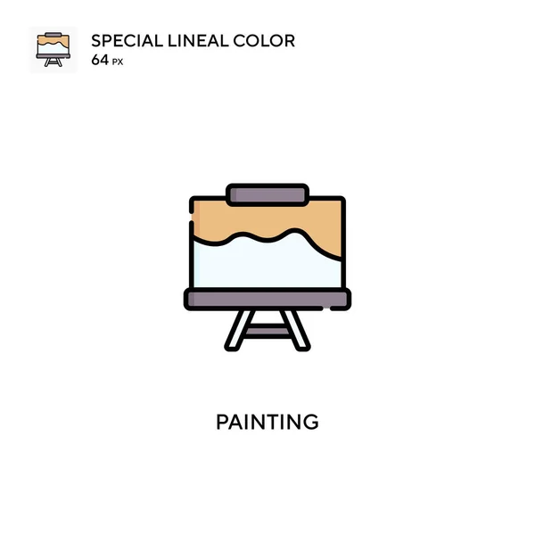 Pintura Ícone Vetorial Cor Linear Especial Ícones Pintura Para Seu — Vetor de Stock