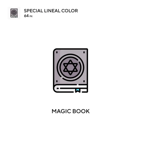 Libro Mágico Icono Vector Color Lineal Especial Iconos Libro Mágico — Vector de stock