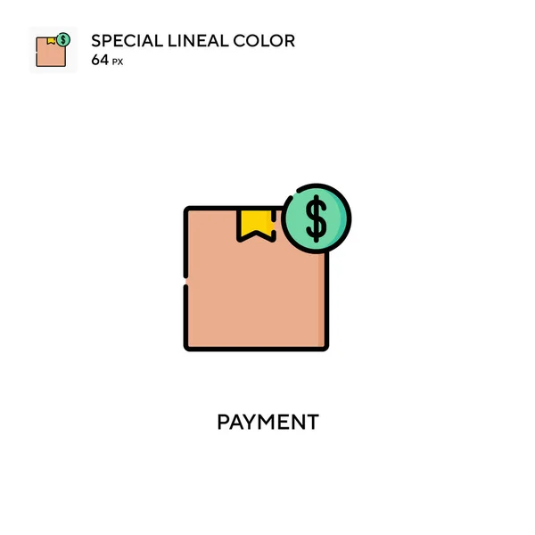 Zahlung Spezielles Lineares Farbvektorsymbol Zahlungssymbole Für Ihr Geschäftsprojekt — Stockvektor