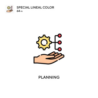 Özel doğrusal renk vektör simgesi planlanıyor. İş projeniz için simge planlama