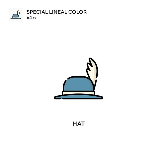 帽子特殊线形彩色矢量图标 你的商业项目的帽子图标 — 图库矢量图片