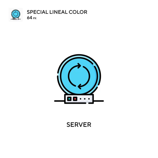 Servidor Icono Especial Vector Color Lineal Iconos Servidor Para Proyecto — Vector de stock