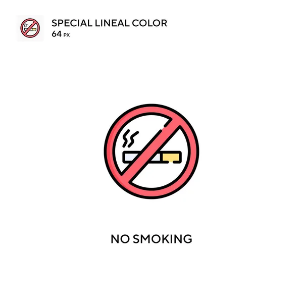 没有吸烟的特殊线形彩色矢量图标 在你的商业计划中禁止吸烟图标 — 图库矢量图片