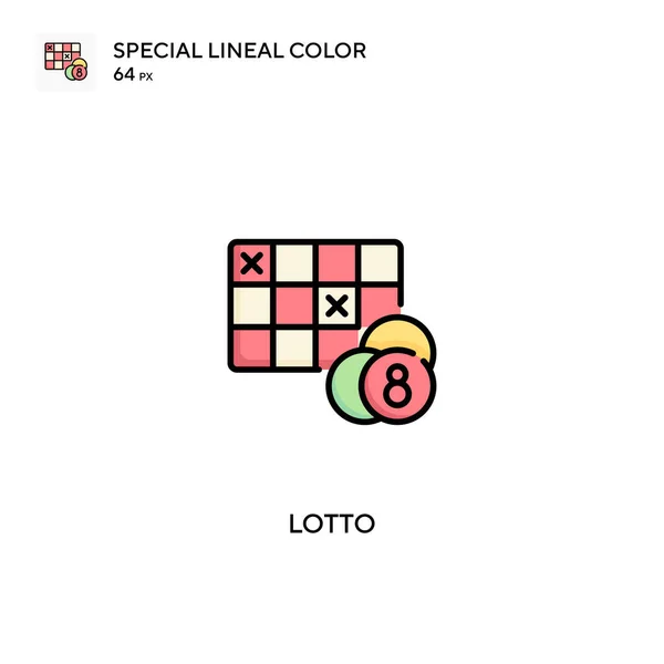 Lotto Speciella Linjal Färg Vektor Ikon Lotto Ikoner För Ditt — Stock vektor
