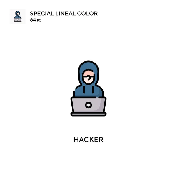 Hacker Speciális Lineáris Szín Vektor Ikon Hacker Ikonok Üzleti Projektjéhez — Stock Vector