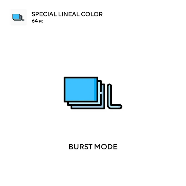 Λειτουργία Έκρηξης Ειδικό Εικονίδιο Διάνυσμα Χρώματος Lineal Εικονίδια Burst Mode — Διανυσματικό Αρχείο