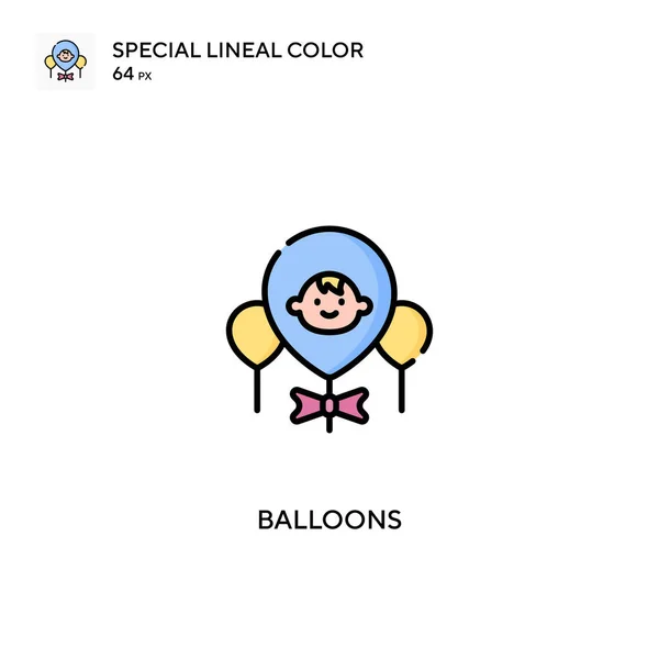 Ballonger Speciell Linjal Färg Vektor Ikon Ballonger Ikoner För Ditt — Stock vektor