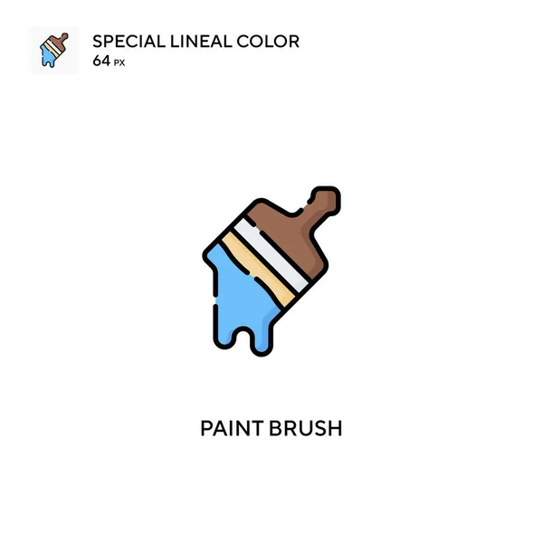 Βαφή Πινέλου Ειδικό Εικονίδιο Διάνυσμα Χρώματος Lineal Βαφή Εικονίδια Βούρτσα — Διανυσματικό Αρχείο