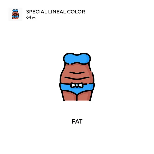 Fat Special Lineal Color Vector Icon Fat Icons Your Business — Stock Vector