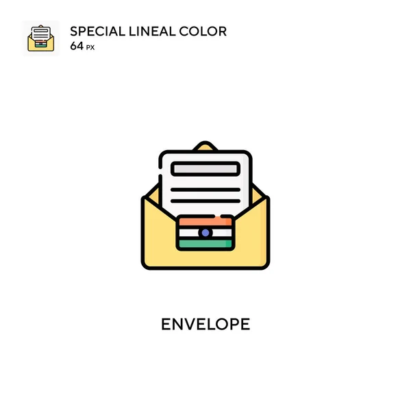 包封特殊线形彩色矢量图标 您的商业项目的信封图标 — 图库矢量图片