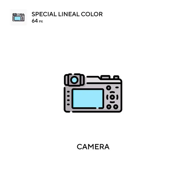 Kamera Különleges Lineáris Szín Vektor Ikon Fényképezőgép Ikonok Üzleti Projektjéhez — Stock Vector