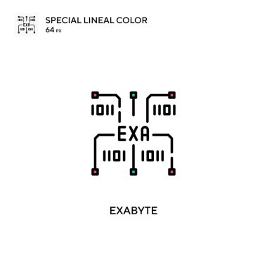 Exabyte special lineal color vector icon. Exabyte icons for your business project clipart