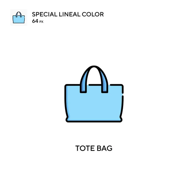 Tote Τσάντα Ειδικό Lineal Χρώμα Διάνυσμα Εικονίδιο Εικονίδια Tote Τσάντα — Διανυσματικό Αρχείο