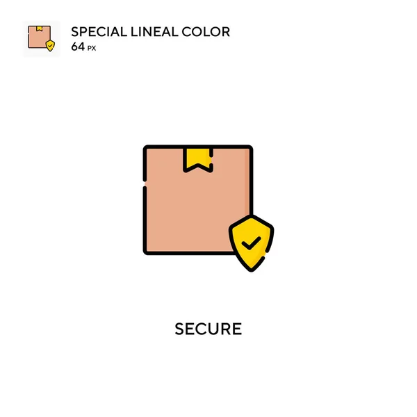 Icono Vector Color Lineal Secure Special Iconos Seguros Para Proyecto — Archivo Imágenes Vectoriales