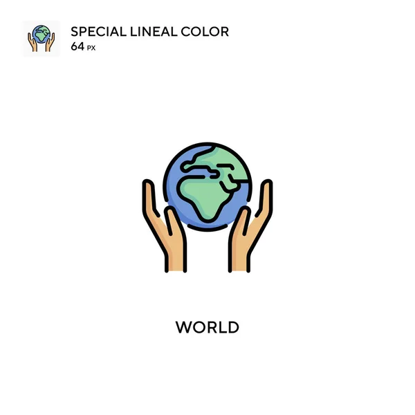 World Special Lineal Icône Vectorielle Couleur Icônes Monde Pour Votre — Image vectorielle