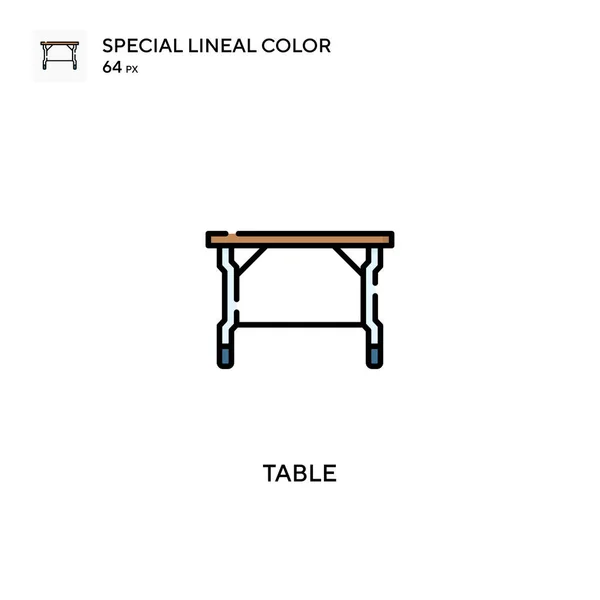 Table Special Lineal Color Vector Icon Table Icons Your Business — Stock Vector