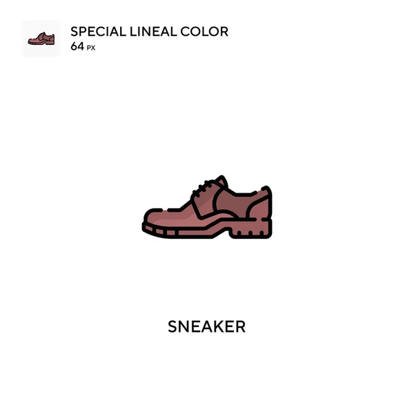 Sneaker Special Lineal Color Vector Icon 비즈니스 프로젝트용 스니커 아이콘 — 스톡 벡터