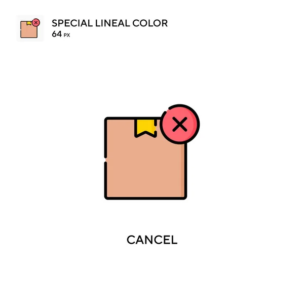 Cancel Special Lineal Color Vector Icon Cancel Icons Your Business — Stock Vector