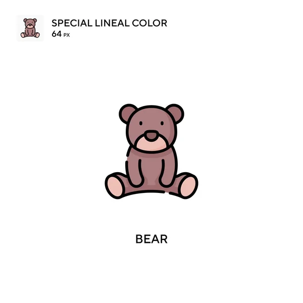 Urso Ícone Vetorial Cor Linear Especial Ícones Urso Para Seu — Vetor de Stock