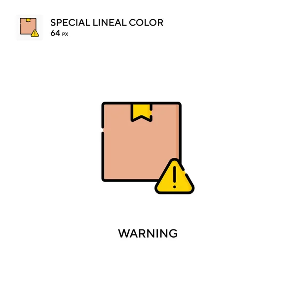 Advertencia Icono Especial Vector Color Lineal Iconos Advertencia Para Proyecto — Archivo Imágenes Vectoriales