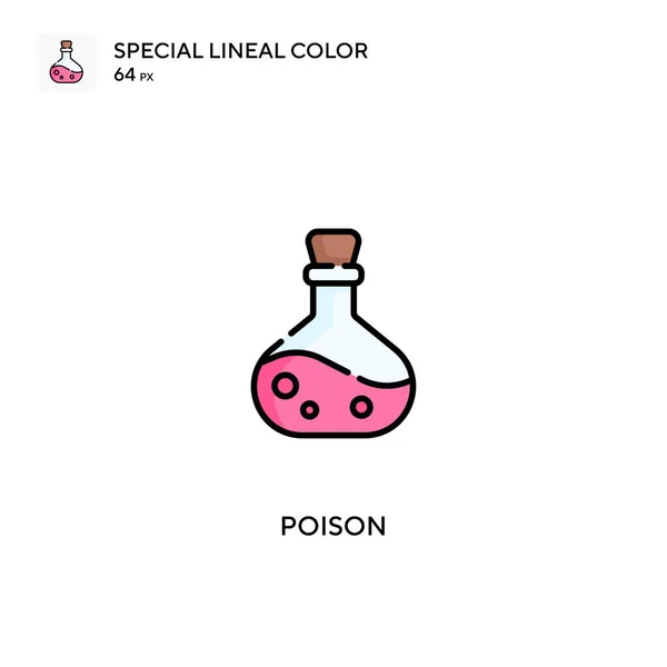 Poison Icono Especial Vector Color Lineal Iconos Veneno Para Proyecto — Vector de stock