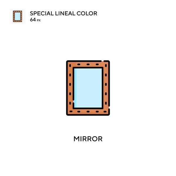Spegel Special Linjal Färg Vektor Ikon Spegelikoner För Ditt Affärsprojekt — Stock vektor
