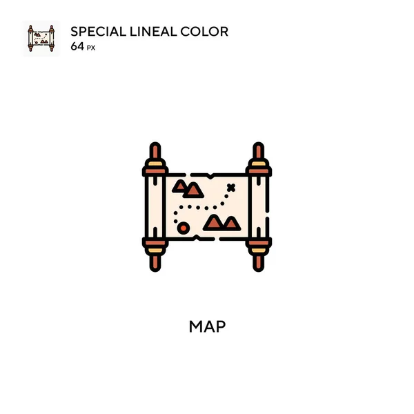 Mapa Ícone Vetorial Cor Linear Especial Mapa Ícones Para Seu — Vetor de Stock