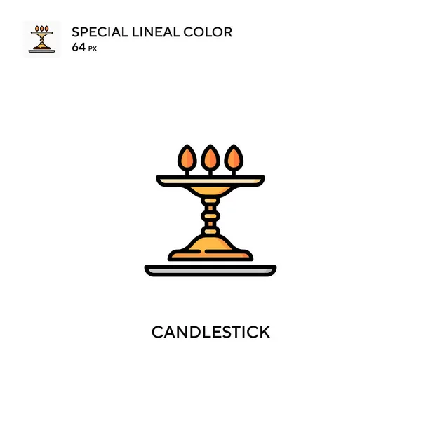 Kerzenständer Spezielles Lineares Farbvektorsymbol Leuchter Symbole Für Ihr Geschäftsprojekt — Stockvektor