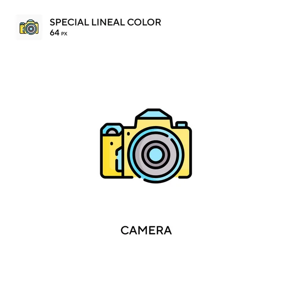 Camera Speciale Lijnkleur Vector Pictogram Camera Iconen Voor Business Project — Stockvector