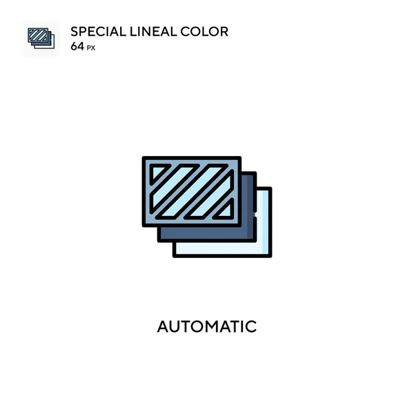 自動特殊線型カラーベクトルアイコン ビジネスプロジェクトの自動アイコン — ストックベクタ