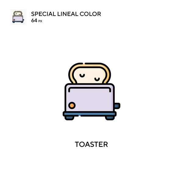 Tostadora Icono Especial Vector Color Lineal Iconos Tostadora Para Proyecto — Vector de stock