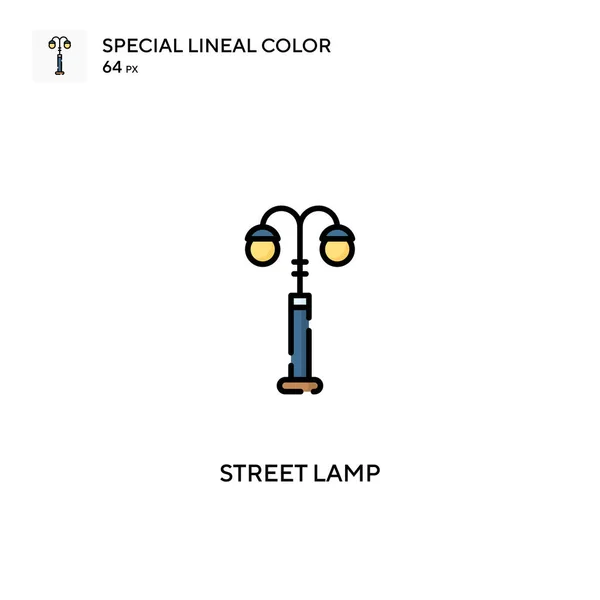 Вулична Лампа Спеціальна Лінійного Кольору Векторна Піктограма Піктограми Вуличної Лампи — стоковий вектор