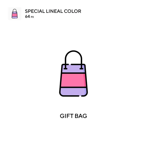 Geschenktüte Spezielle Lineare Farbvektor Symbol Geschenktüten Symbole Für Ihr Geschäftsprojekt — Stockvektor
