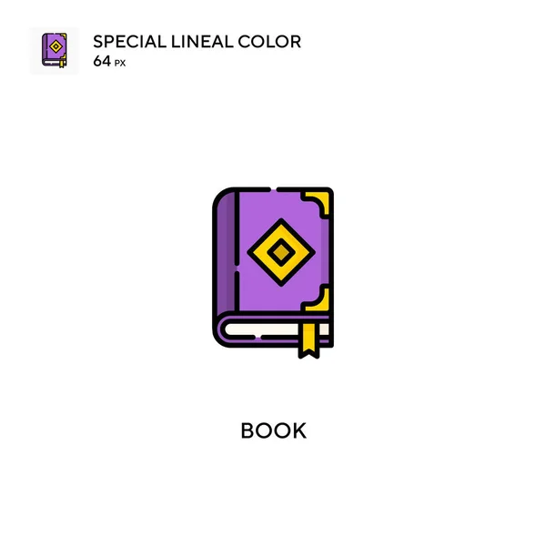 Libro Especial Icono Vector Color Lineal Iconos Libro Para Proyecto — Vector de stock