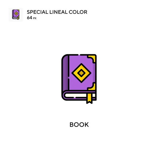 Book Special Lineal Color Vector Icon Ikony Knihy Pro Váš — Stockový vektor