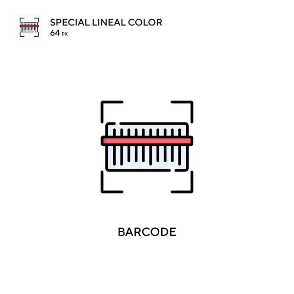 Código Barras Icono Especial Vector Color Lineal Iconos Código Barras — Archivo Imágenes Vectoriales