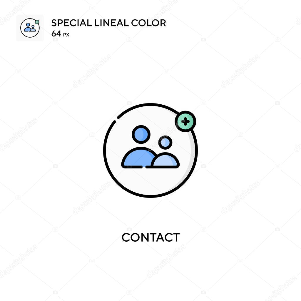 Contact special lineal color vector icon. Contact icons for your business project