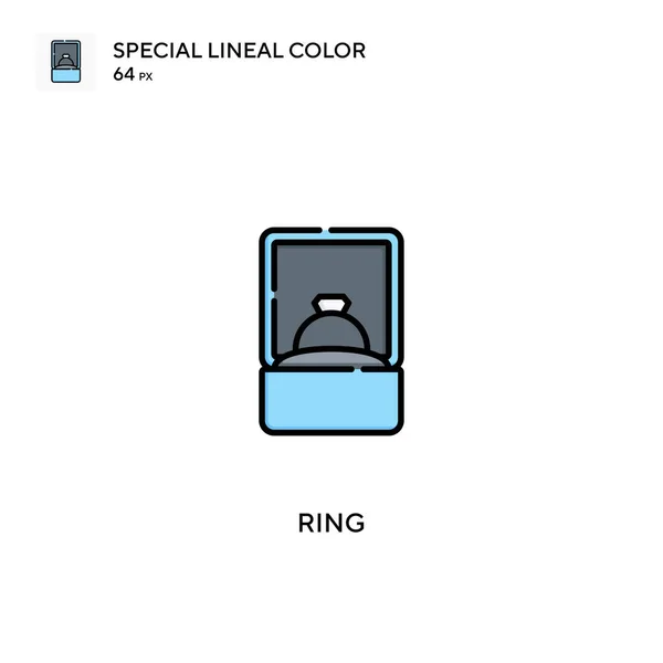 Ring Spezielles Lineares Farbvektorsymbol Ring Symbole Für Ihr Geschäftsprojekt — Stockvektor