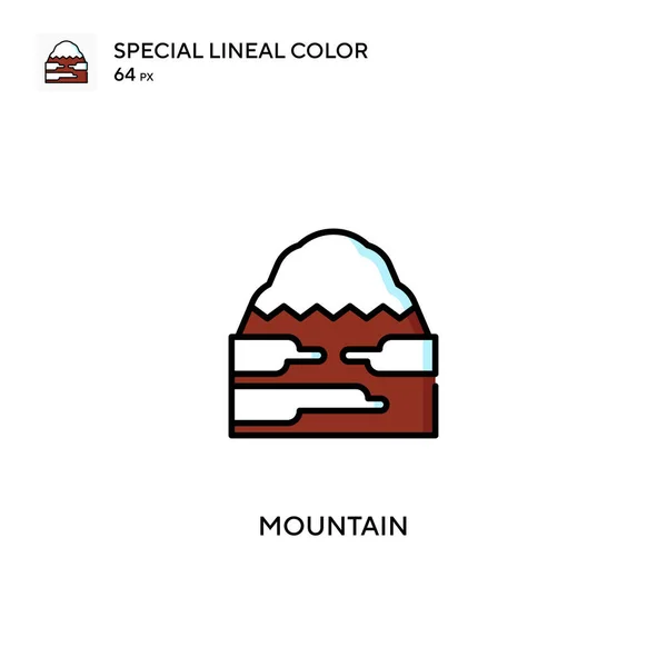 Mountain Special Icône Vectorielle Couleur Linéaire Icônes Montagne Pour Votre — Image vectorielle