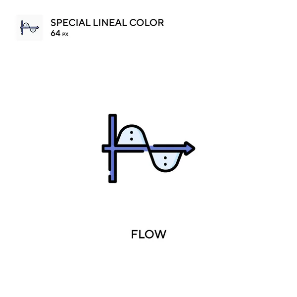 Flow Speciális Lineáris Szín Vektor Ikon Áramlási Ikonok Üzleti Projektjéhez — Stock Vector