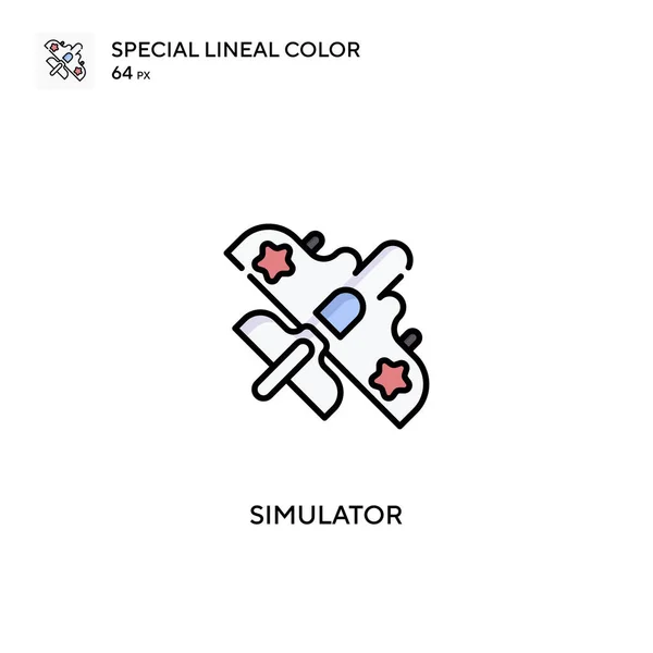 Simulador Especial Icono Vector Color Lineal Iconos Simulador Para Proyecto — Archivo Imágenes Vectoriales