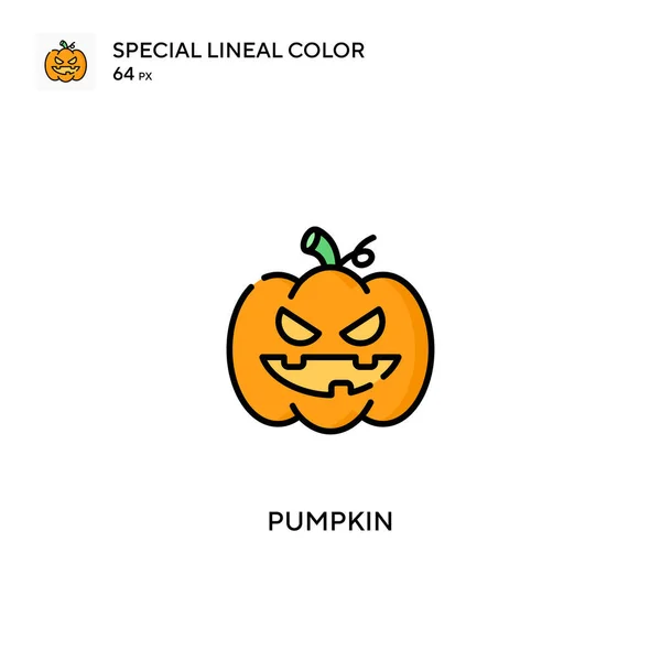 Pumpkin Special Lineal Color Vector Icon Pumpkin Icons Your Business — Stock Vector