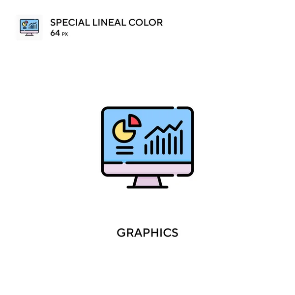 Graphics Speciale Lijnkleur Vector Pictogram Graphics Pictogrammen Voor Business Project — Stockvector