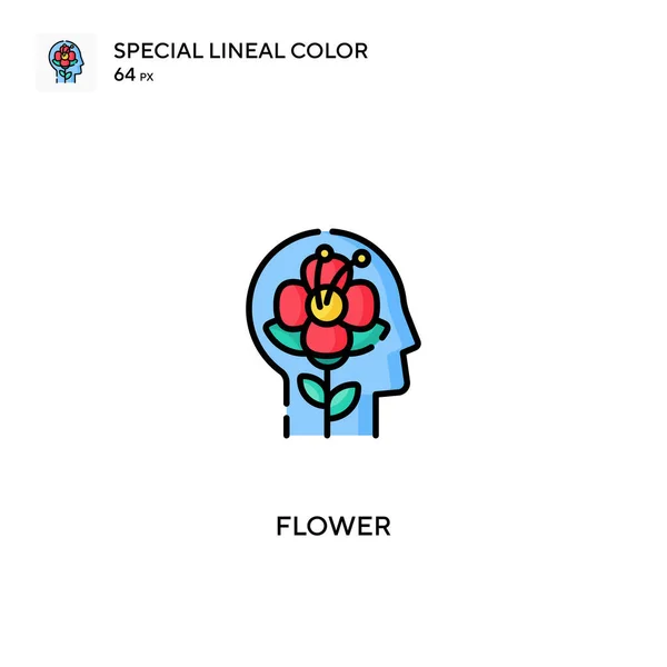 Virág Különleges Lineáris Szín Vektor Ikon Virág Ikonok Üzleti Projekt — Stock Vector