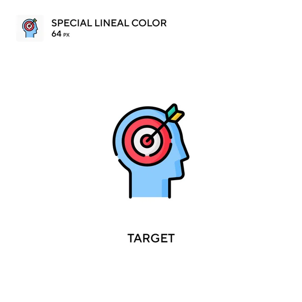 Objetivo Icono Especial Vector Color Lineal Iconos Destino Para Proyecto — Archivo Imágenes Vectoriales