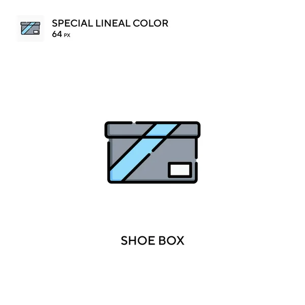 Shoe Box Special Lineal Color Vector Icon Shoe Box Icons — Stock Vector