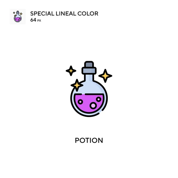 Potion Icône Vectorielle Couleur Linéaire Spéciale Icônes Potion Pour Votre — Image vectorielle