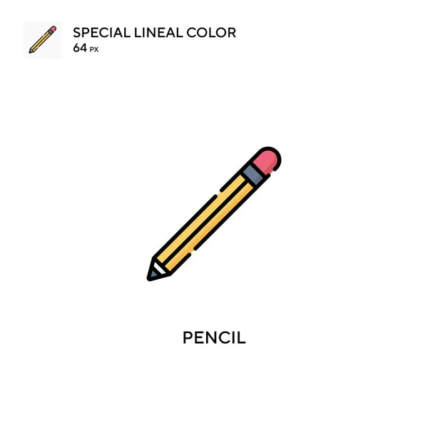 鉛筆特殊線色ベクトルアイコン ビジネスプロジェクトの鉛筆アイコン — ストックベクタ