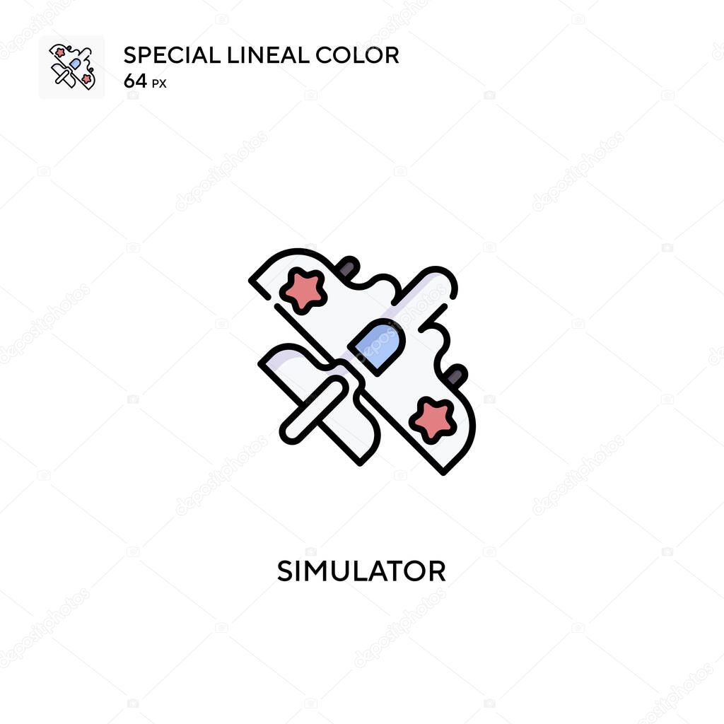 Simulator special lineal color vector icon. Simulator icons for your business project
