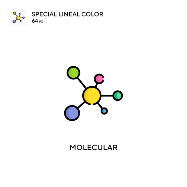 Moleküler Özel Doğrusal Renk Vektörü Simgesi Projeniz Için Moleküler Simgeler — Stok Vektör